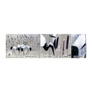 Campione di Fotomurale Adesivo Deluxe Sticker - Tra i suoi - Gru, Uccello, Natura - 100x30 cm