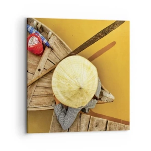 Quadro su tela - Stampe su Tela - Vita sul Fiume Giallo - 70x70 cm