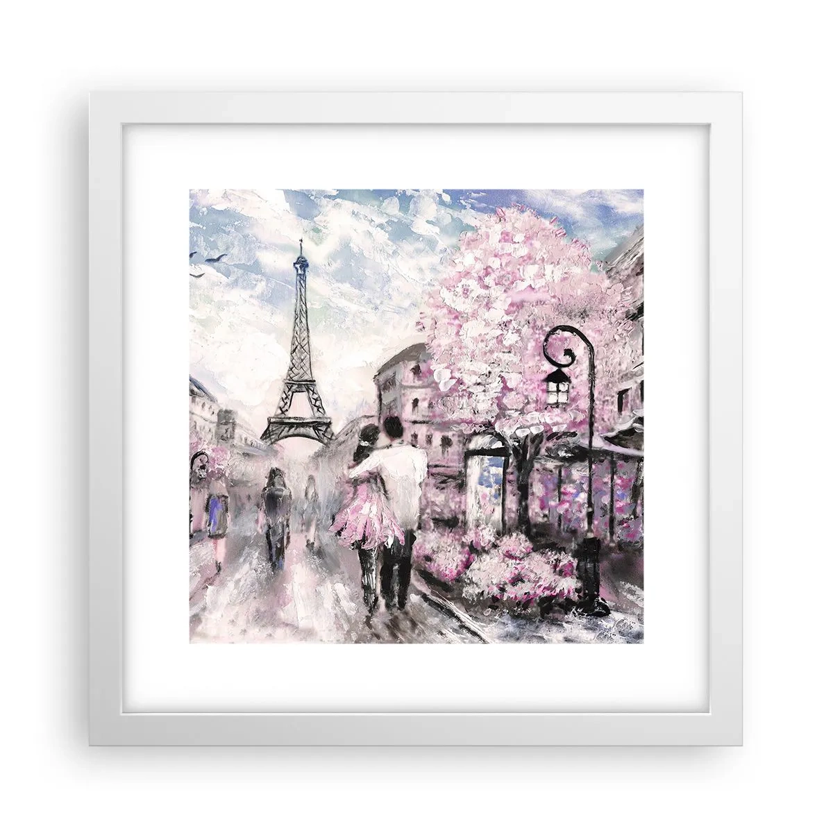 Poster in cornice bianca - Se innamorarsi, allora solo a... - 30x30 cm