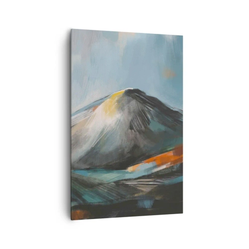 Quadro su tela - Stampe su Tela - Paesaggio montano astratto in tonalità calde - 80x120cm - Aspri e belli - Decorazione murale moderna per soggiorno e camera da letto ARTTOR