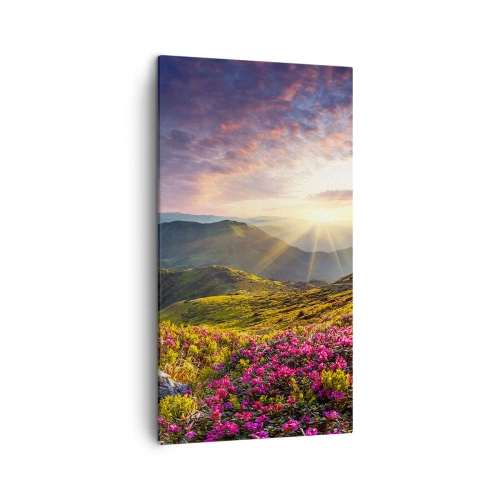 Quadro su tela - Stampe su Tela - La freschezza di un mattino sui monti - 45x80 cm