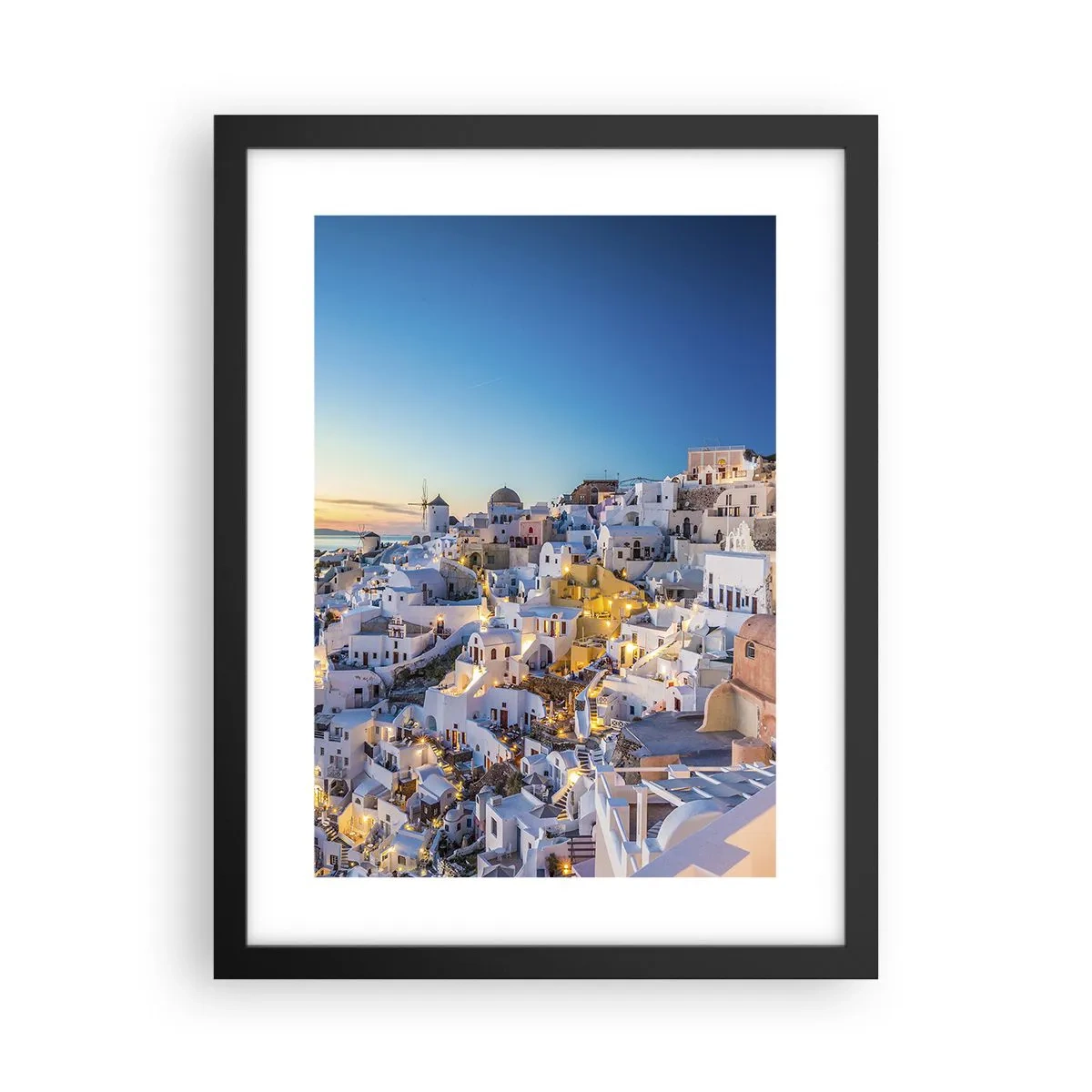 Poster in cornice nera - Essenza della grecità - 30x40 cm