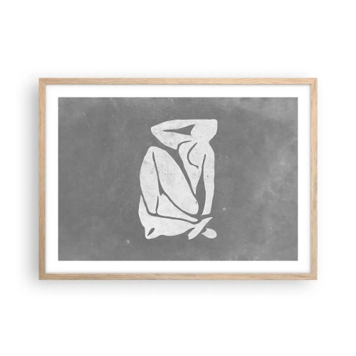 Poster in cornice rovere chiaro - Pensierosa - 70x50 cm