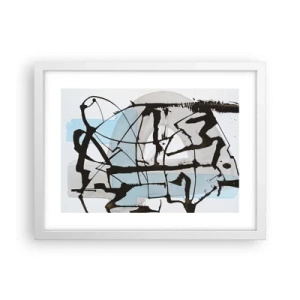 Poster in cornice bianca - Blu nonostante tutto - 40x30 cm