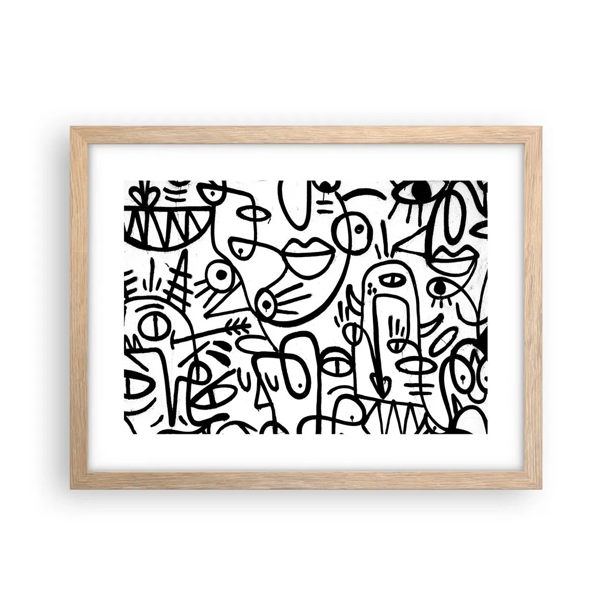 Poster in cornice rovere chiaro - Volti e miraggi - 40x30 cm