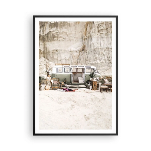 Poster in cornice nera - è tempo di viaggiare - 70x100 cm