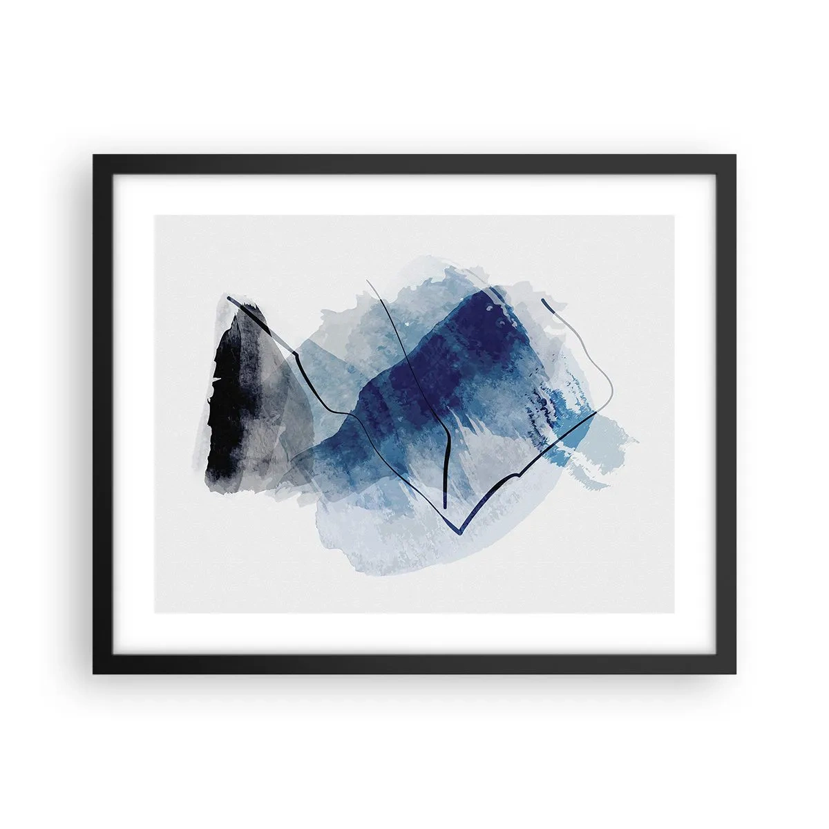 Poster in cornice nera - Monte di ghiaccio - 50x40 cm