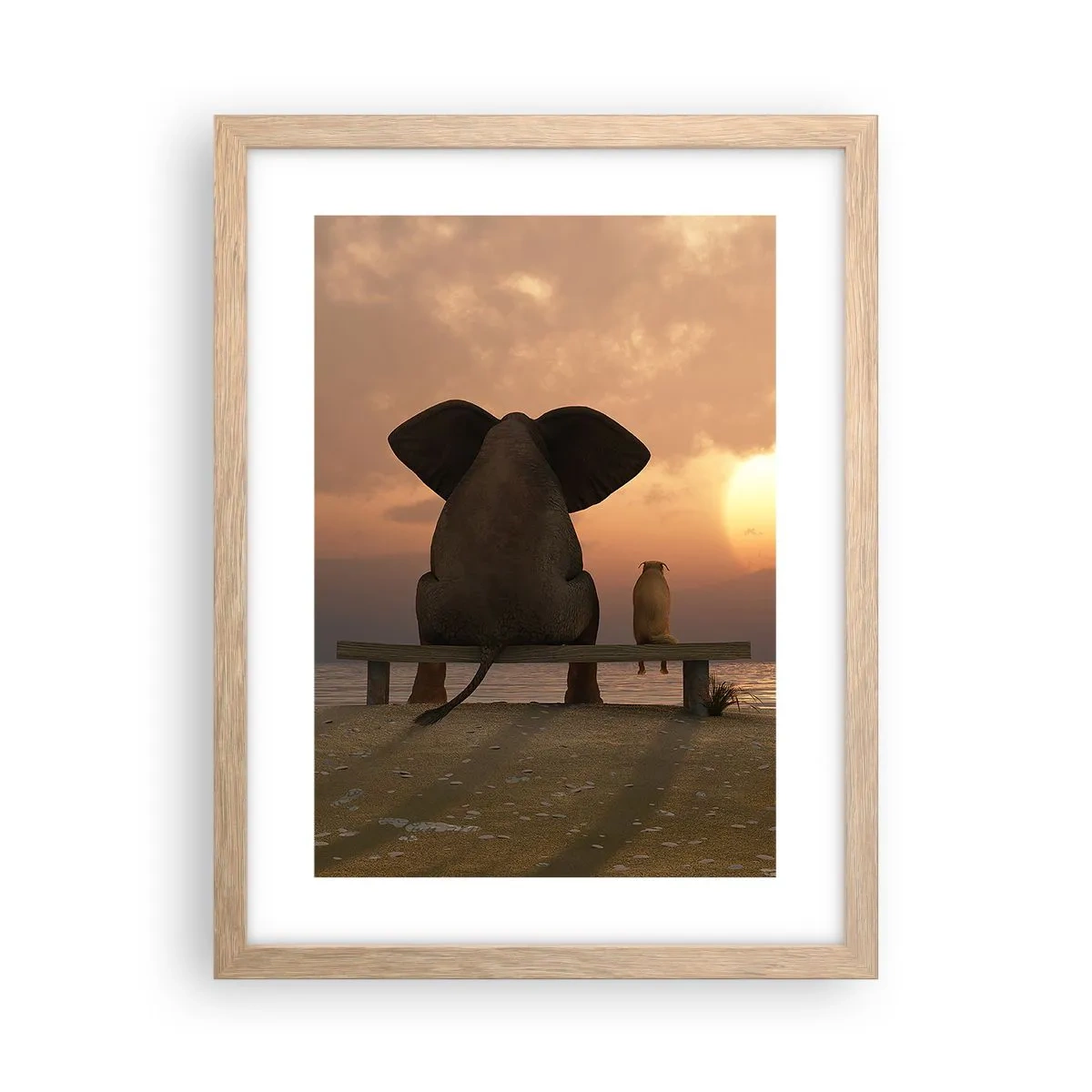 Poster in cornice rovere chiaro - A volte bisogna tacere - 30x40 cm