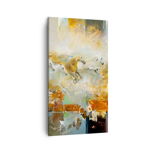 Quadro su tela - Stampe su Tela - Al galoppo attraverso la luce - 45x80 cm