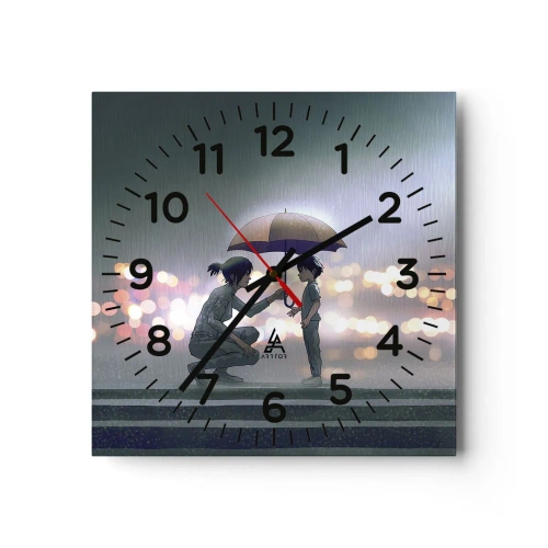 Orologio da parete - Orologio in Vetro - E già tutto va bene - 40x40 cm