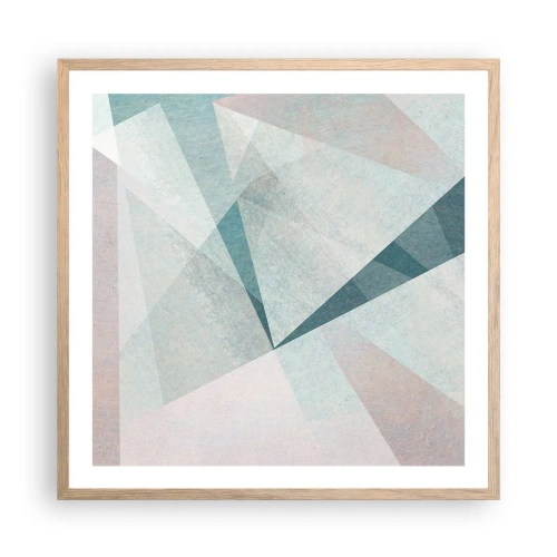 Poster in cornice rovere chiaro - Con calma ma dinamicamente - 60x60 cm