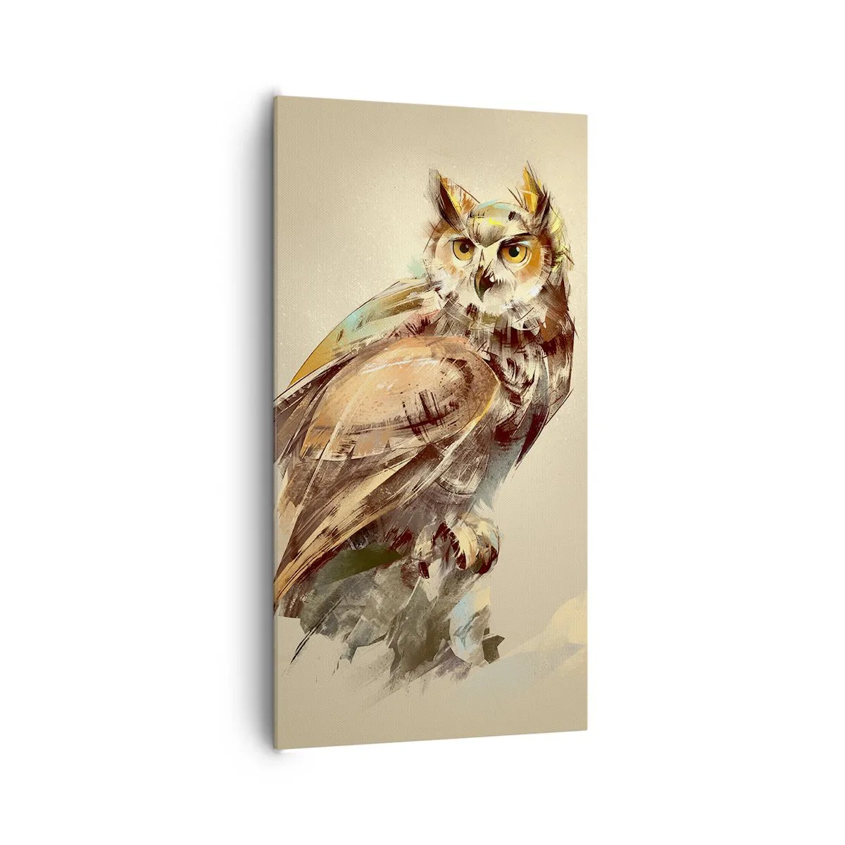 Quadro su tela - Stampe su Tela - Il gufo più saggio - il querceto lo conferma - 65x120 cm