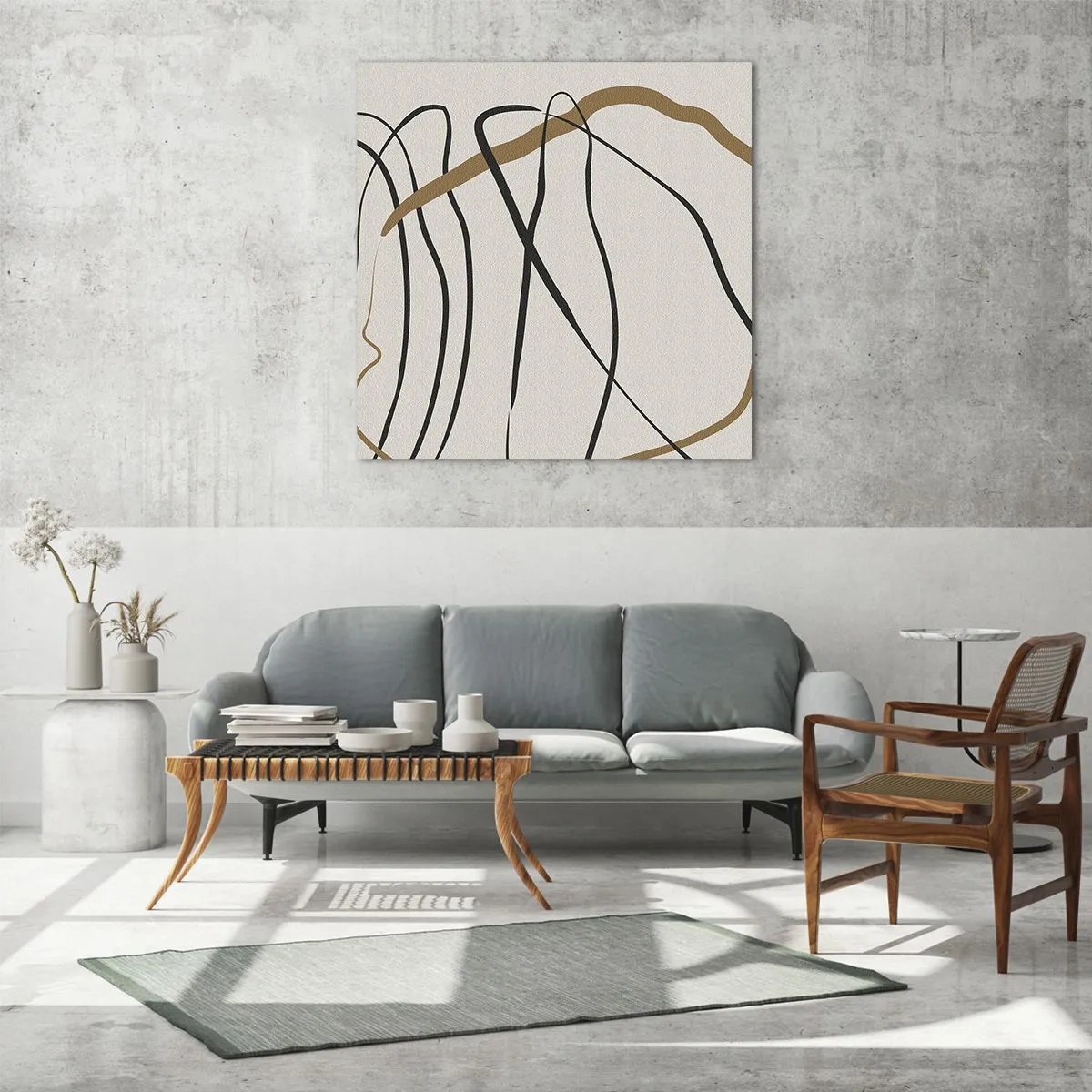 Quadro su vetro - Composizione: danza intricata - 30x30 cm