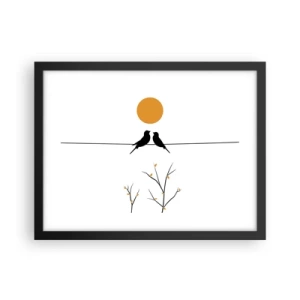 Poster in cornice nera - Sera da usignoli - 40x30 cm