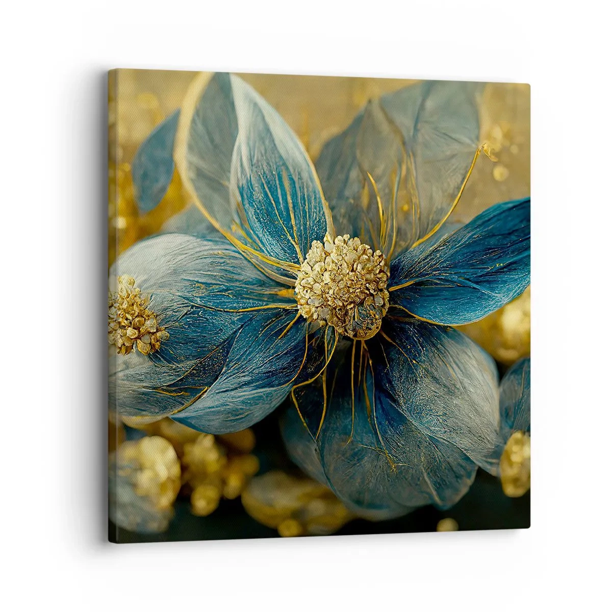 Quadro su tela - Stampe su Tela - Fiorire d'oro - 30x30 cm