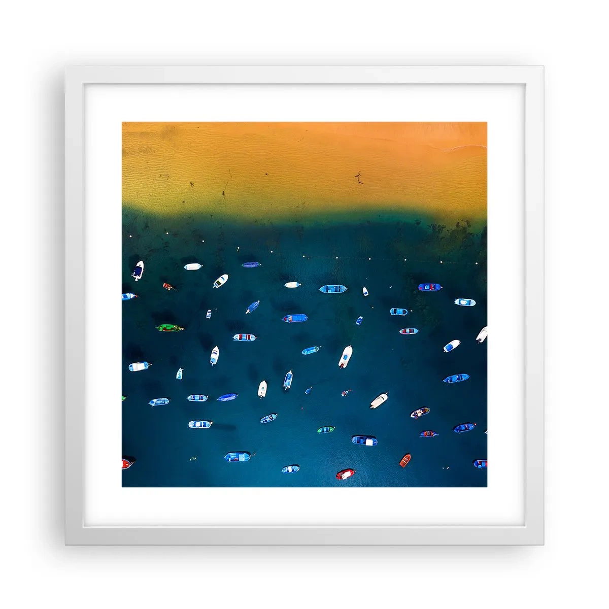 Poster in cornice bianca - Il gioco delle vacanze - 40x40 cm