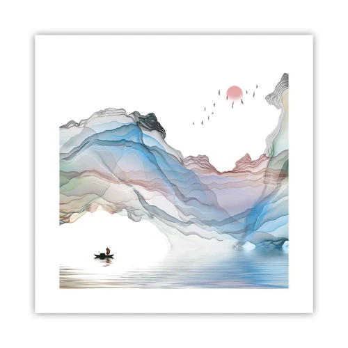 Poster - Verso i monti di cristallo - 40x40 cm