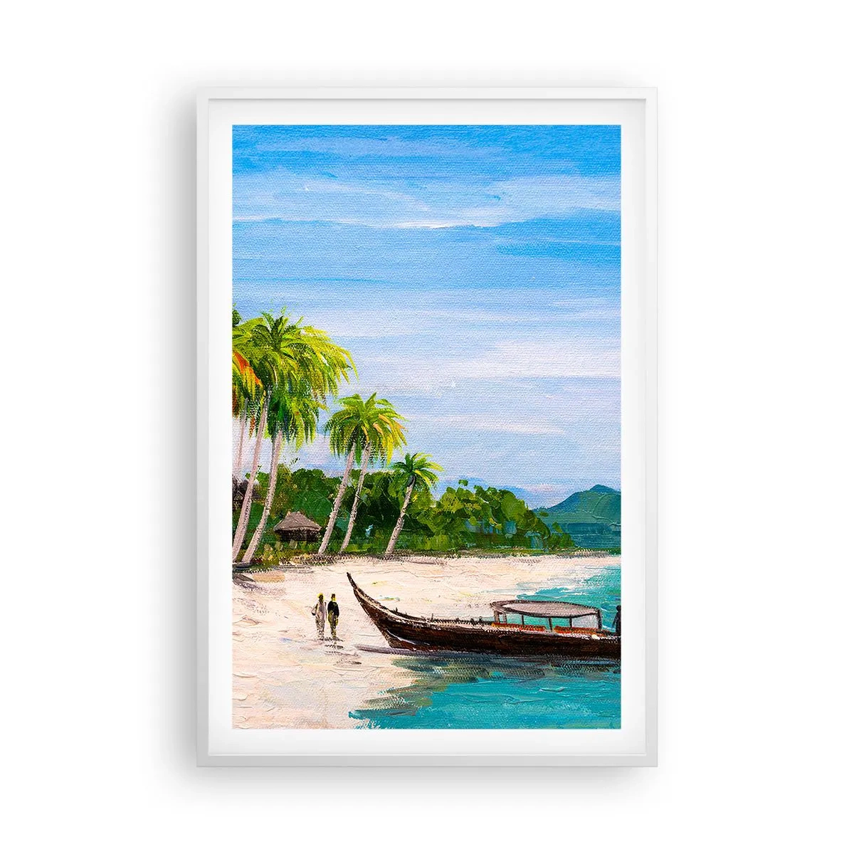 Poster in cornice bianca - Sogno esotico - 61x91 cm