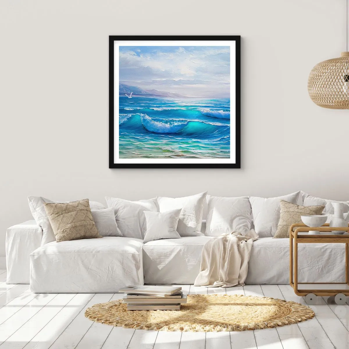 Poster in cornice nera - Porta sollievo - 50x50 cm