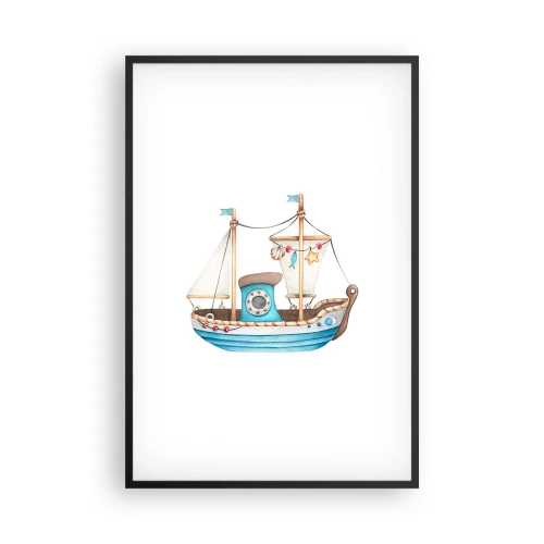 Poster in cornice nera - Benvenuta avventura! - 61x91 cm