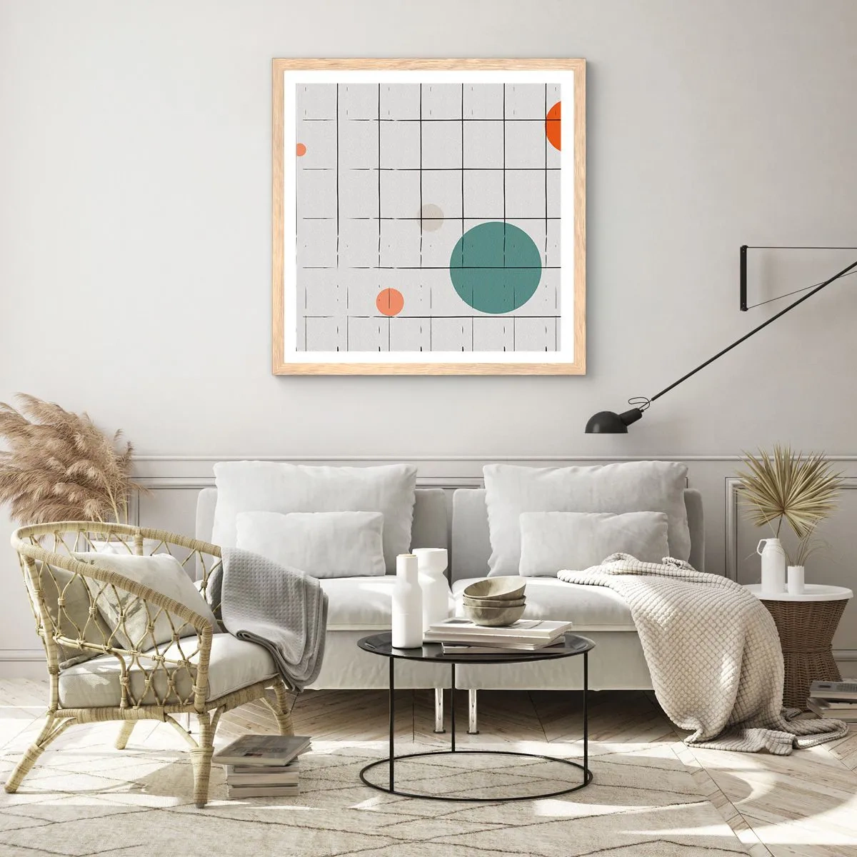 Poster in cornice rovere chiaro - Prigionieri. Noi o loro? - 40x40 cm