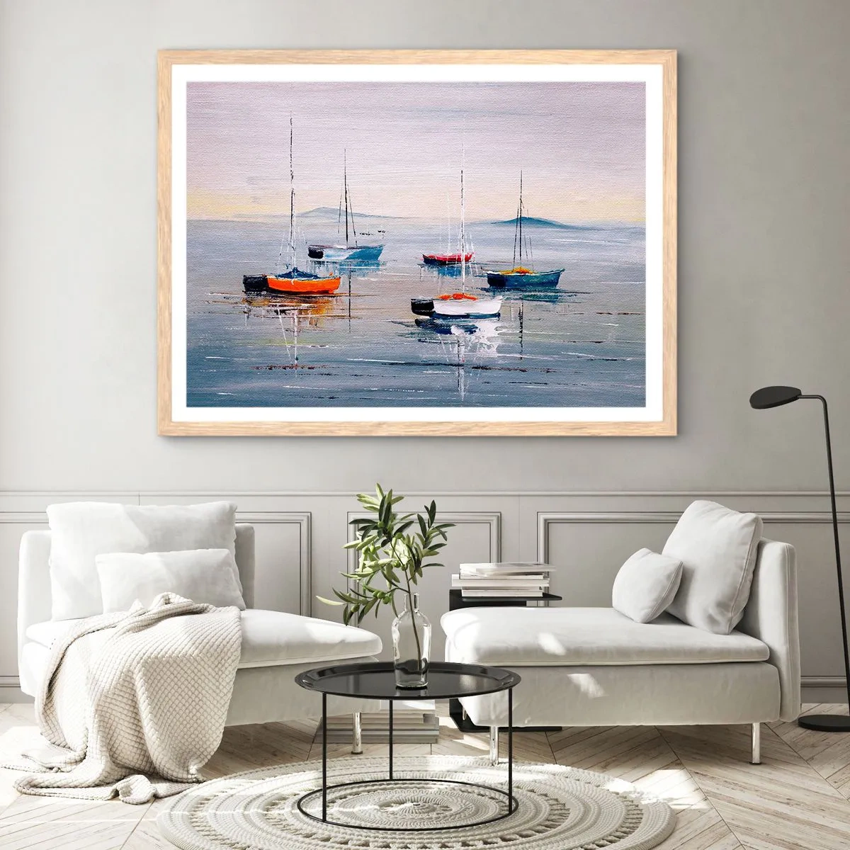 Poster in cornice rovere chiaro - Meritato riposo - 50x40 cm