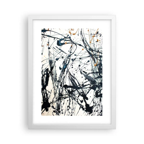 Poster in cornice bianca - Astrazione espressionistica - 30x40 cm