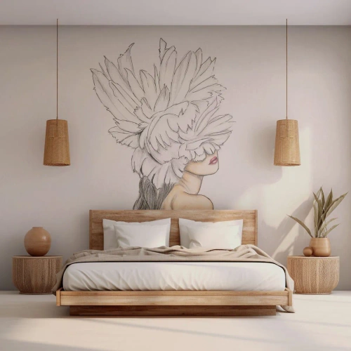 Fotomurali Premium Canvas - Bellezza coronata - Astrazione, Donna, Corpo - 500x350 cm