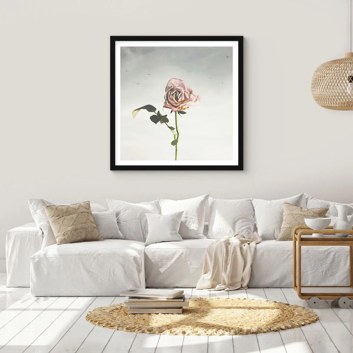 Poster in cornice nera - Il benvenuto alla primavera - 30x30 cm