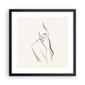 Poster in cornice nera - Onda di malinconia - 40x40 cm