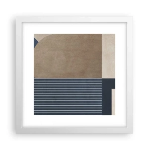 Poster in cornice bianca - Composizione di semplicità e rotondità - 30x30 cm