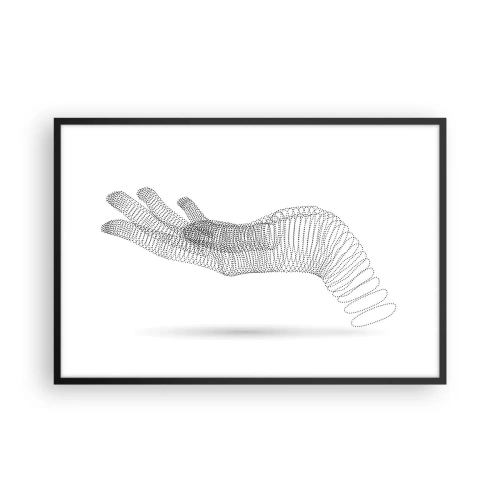 Poster in cornice nera - Mano elastica - 91x61 cm