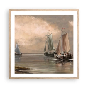 Poster in cornice rovere chiaro - Il ritorno dei marinai - 60x60 cm