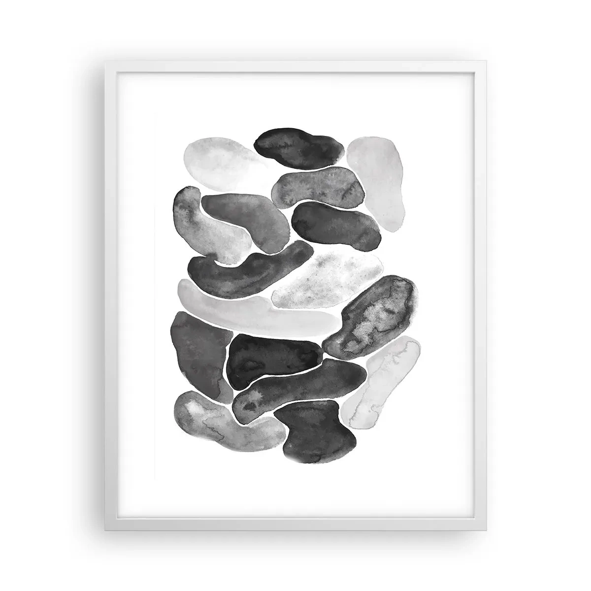 Poster in cornice bianca - Astrazione rocciosa - 40x50 cm