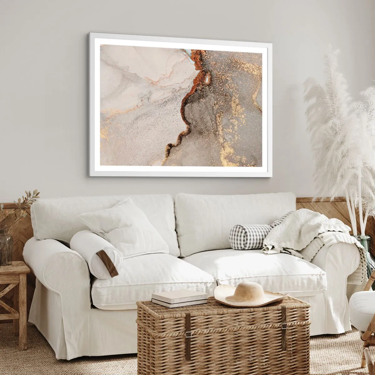 Poster in cornice bianca - Ai confini del colore - 50x40 cm