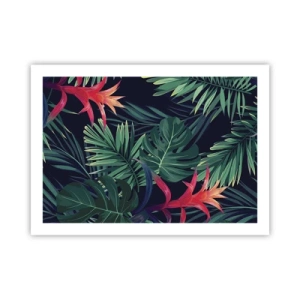 Poster - Fiammante nel verde - 70x50 cm