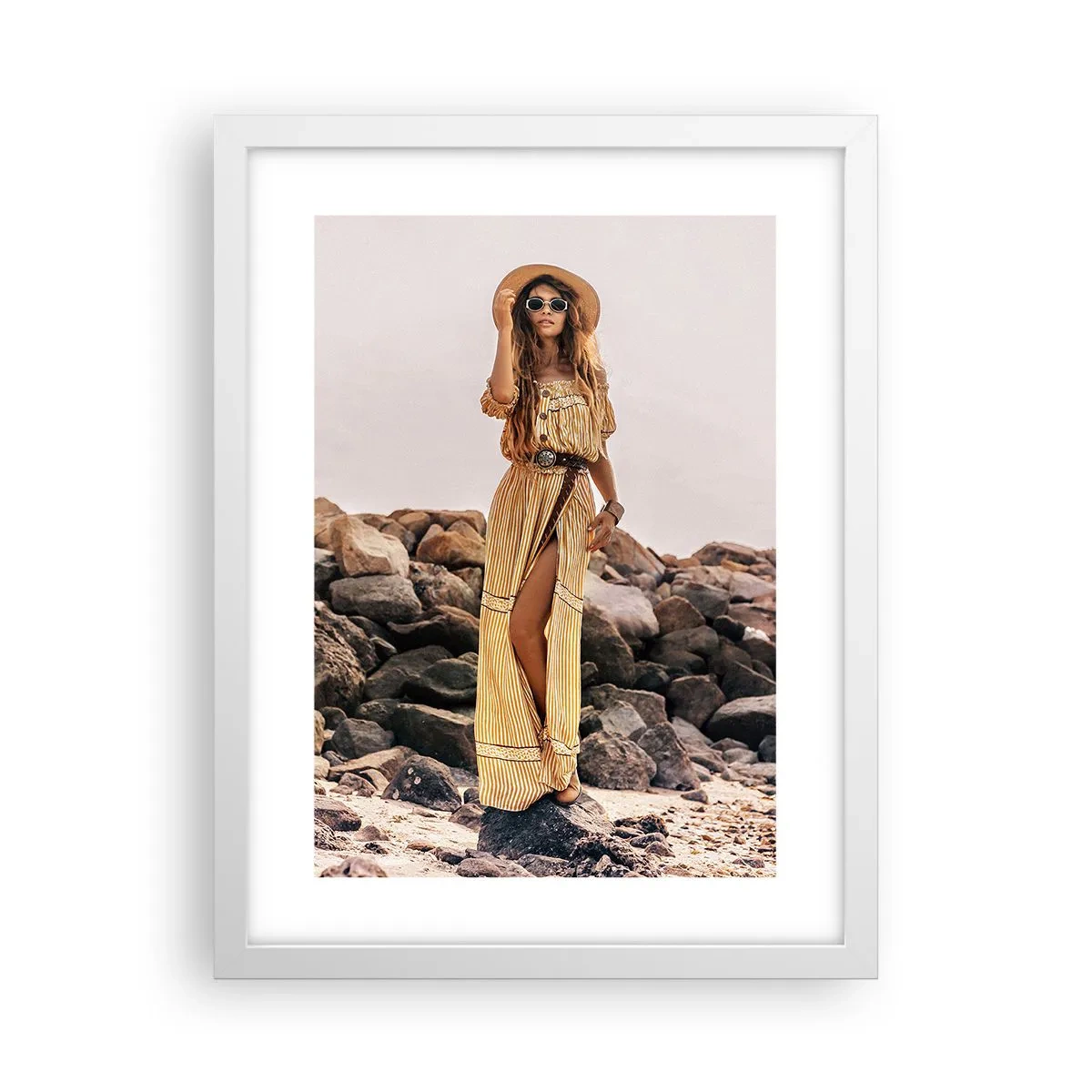 Poster in cornice bianca - La magia delle pietre - 30x40 cm