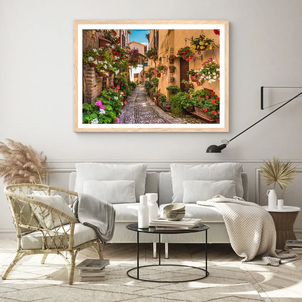 Poster in cornice rovere chiaro - Angolo italiano - 100x70 cm