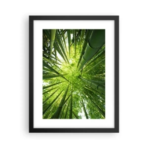 Poster in cornice nera - Nella foresta di bambù - 30x40 cm
