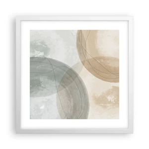Poster in cornice bianca - Compenetrazione di mondi - 40x40 cm