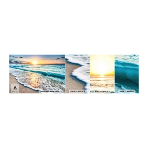 Campione Di Fotomurale Standard Eco - Tramonto sul mare - Paesaggio, Spiaggia, Tramonto - 100x30 cm