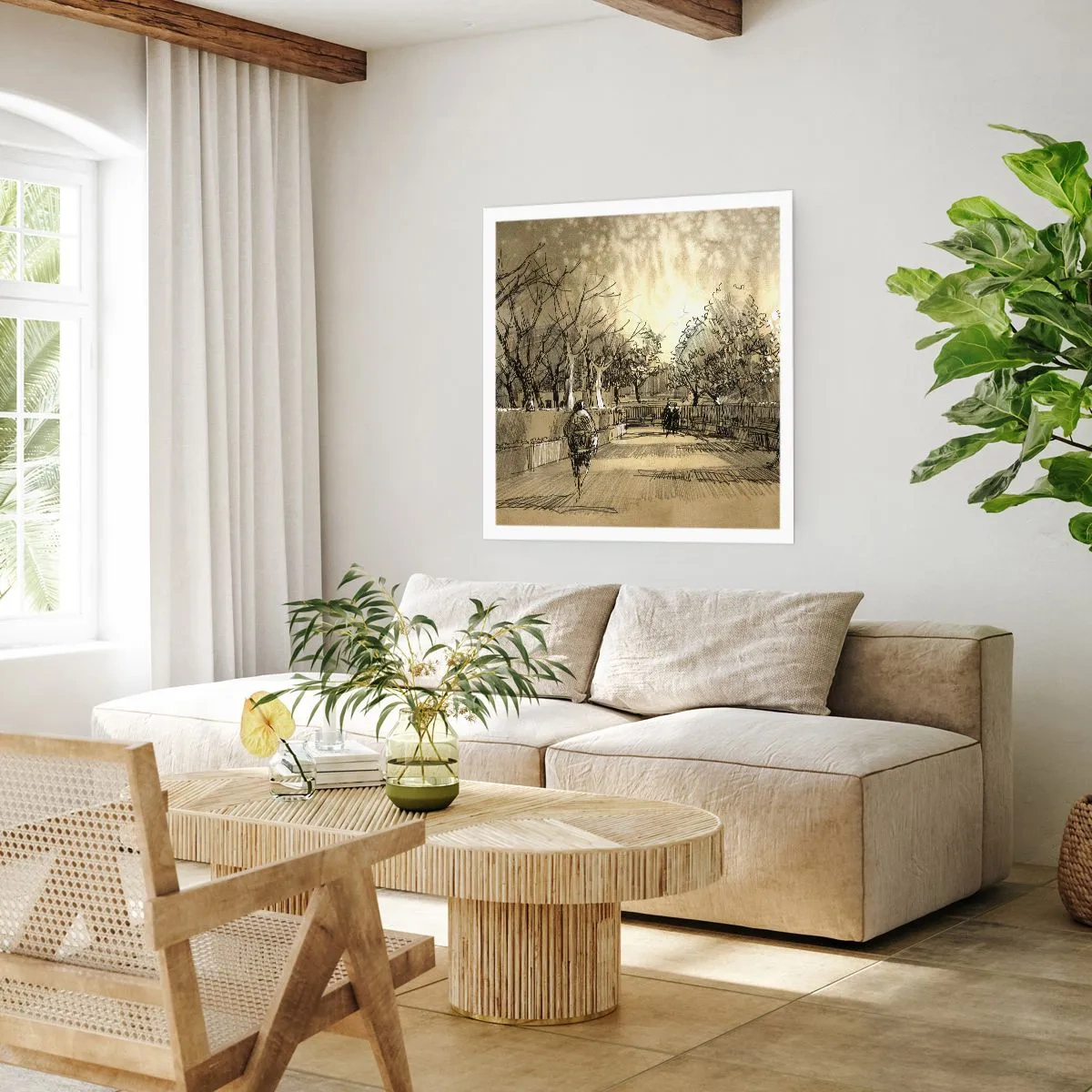 Poster - Attimo fermato con la penna - 60x60 cm