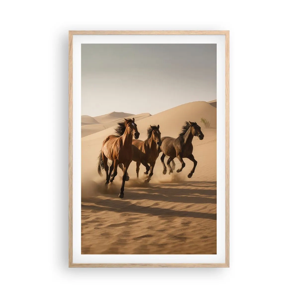 Poster in cornice rovere chiaro - Liberi come il vento - 61x91 cm