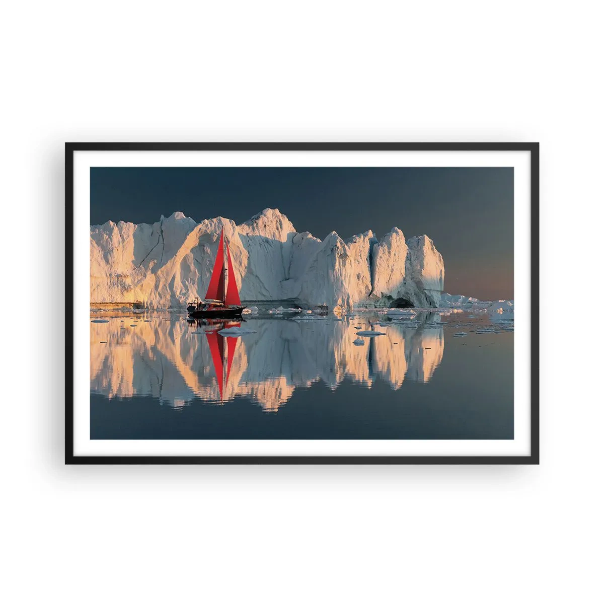 Poster in cornice nera - Ai confini del mondo - 91x61 cm