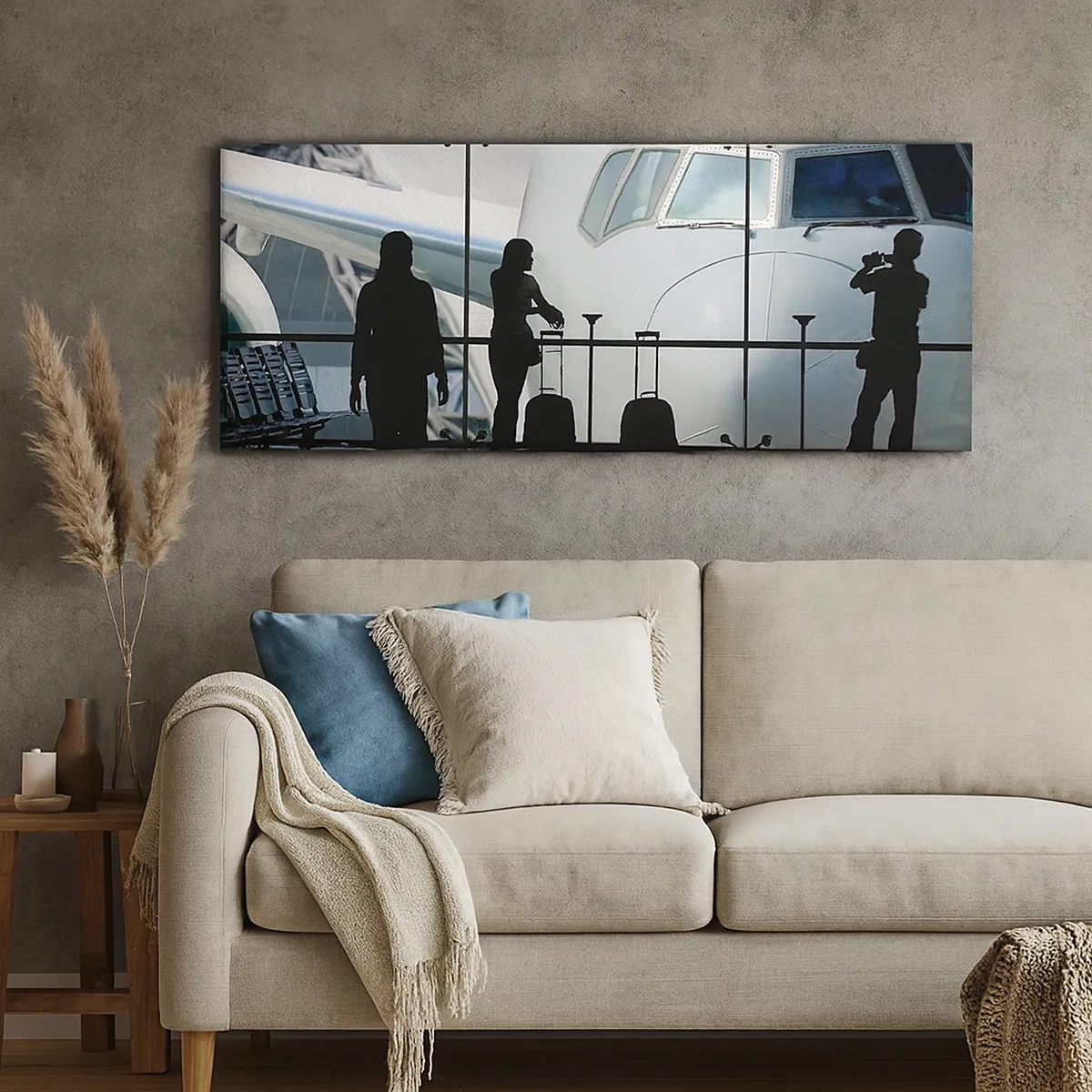 Quadro su tela - Stampe su Tela - Faccia a faccia in aeroporto - 30x30 cm
