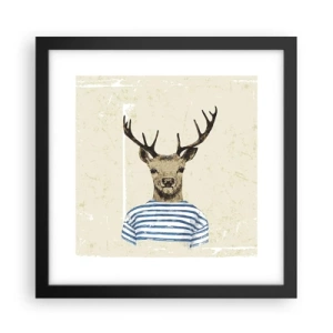 Poster in cornice nera - Mi piacciono le camicie a righe! - 30x30 cm