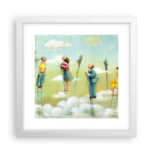 Poster in cornice bianca - Seguendo i propri sogni - 30x30 cm