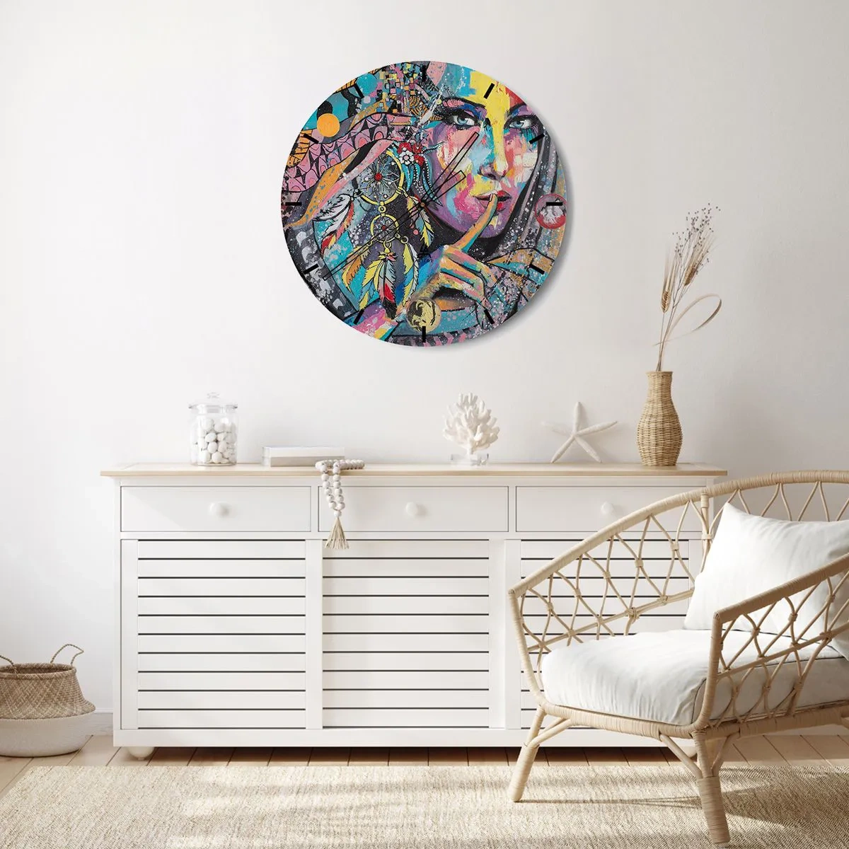 Orologio da parete - Orologio in Vetro - Taci, finché capirai - 30x30 cm