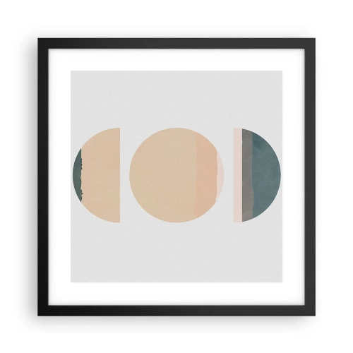 Poster in cornice nera - Un cerchio dopo l'altro - 40x40 cm