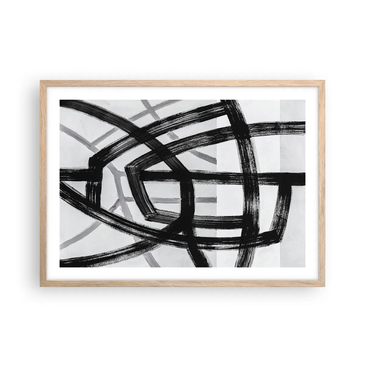 Poster in cornice rovere chiaro - Costruendo la profondità - 70x50 cm